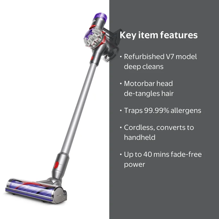 Restored Premium Dyson V7 Advanced Origin Cordless Vacuum | Silver