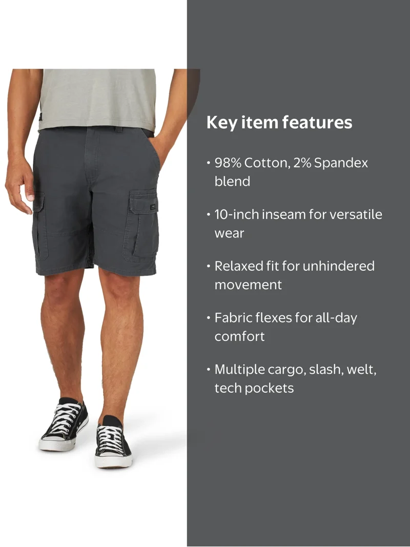 Wrangler, Men's Cargo Shorts, 112314952, Relaxed Fit 10