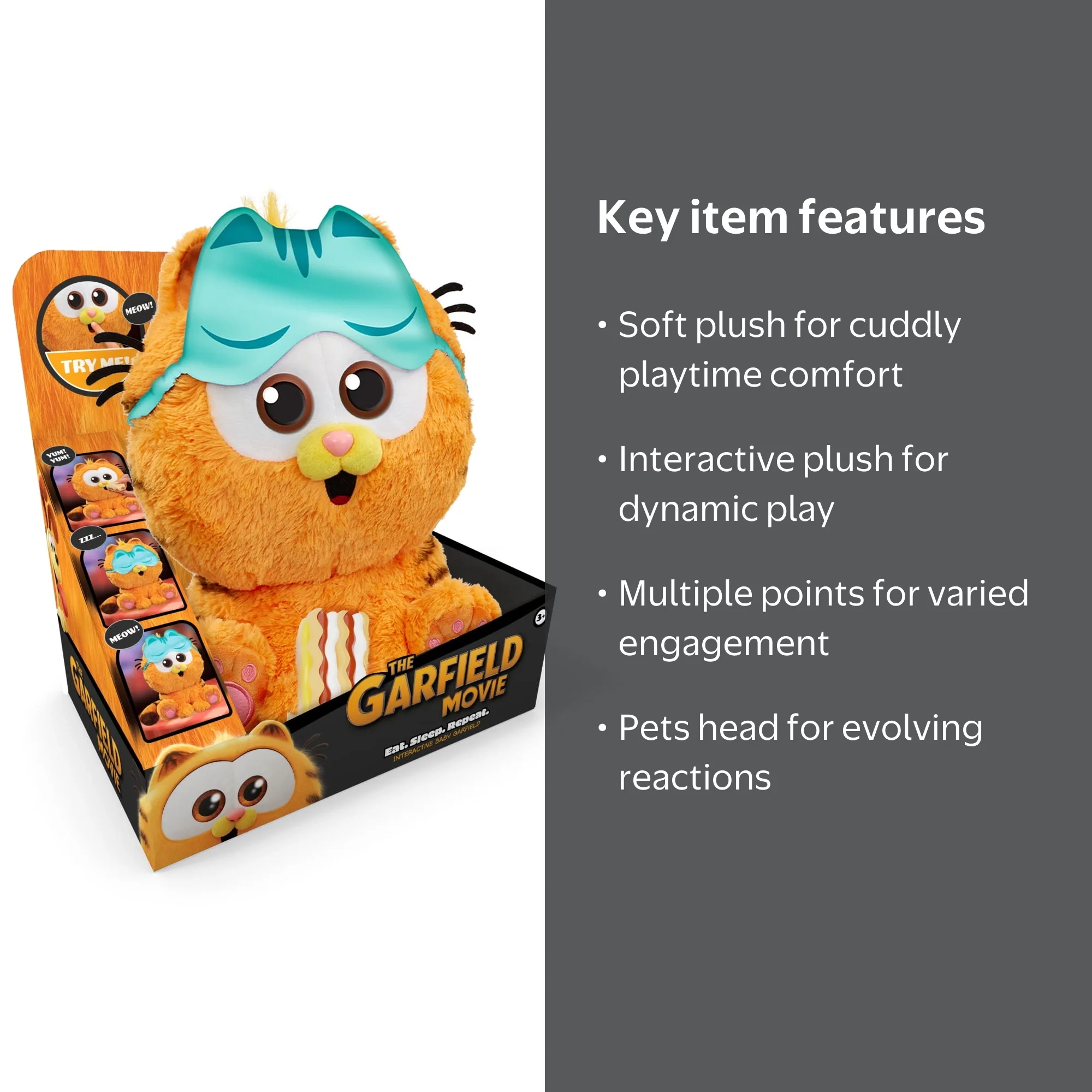 Goliath Baby Garfield Interactive Plush Toy, Stuffed Pet with