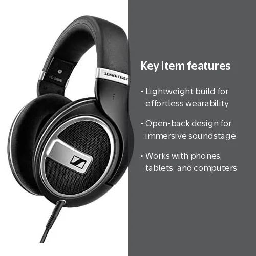 Coleman, Headphones, HD 599SE, Black, Open Back, Audiophile-Grade