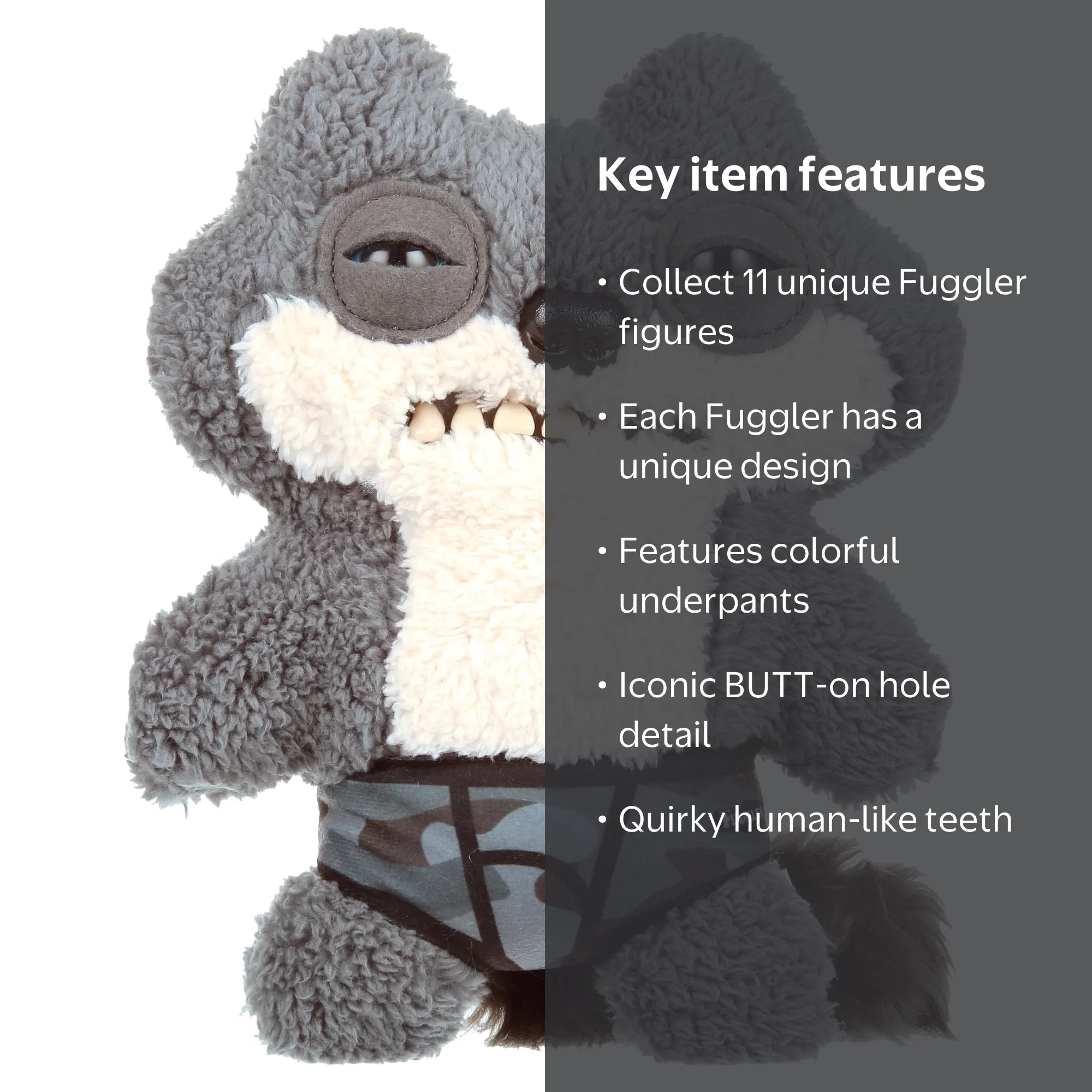 Budgie Fuggler Sketchy Squirrel - Grey - Walmart.com