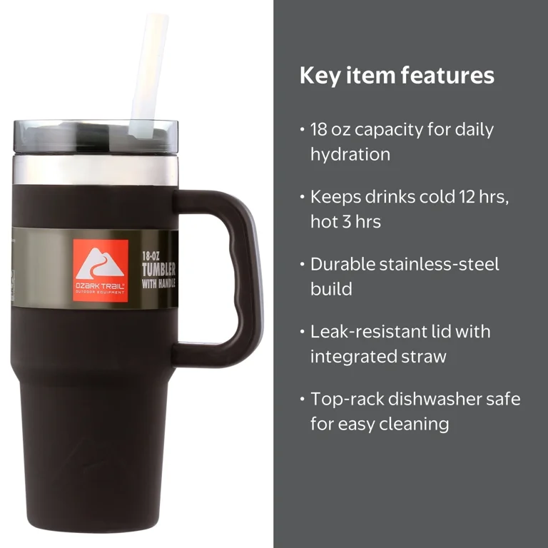 Ozark Trail 18 oz Insulated Stainless Steel Tumbler with Handle