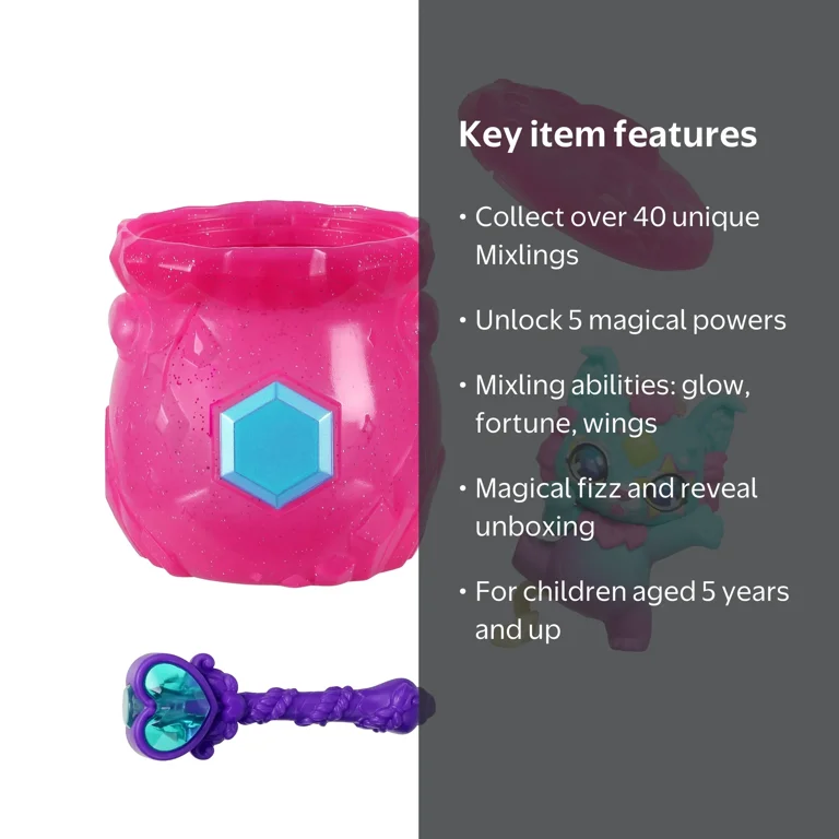 Magic Mixies Mixlings Pink Single Pack with Magical Fizz and