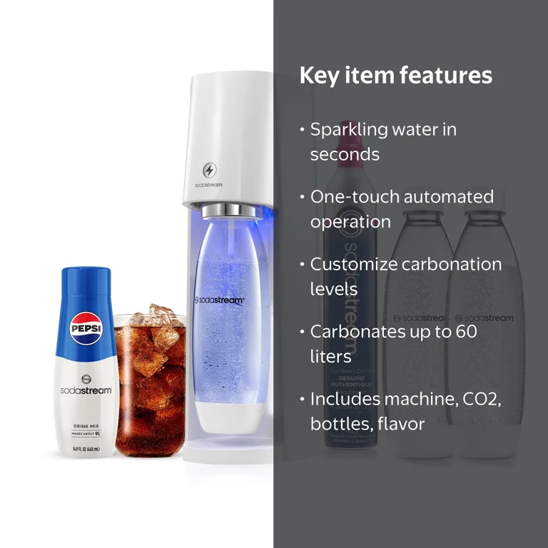 SodaStream E-Terra Sparkling Water Maker Bundle with CO2, 2