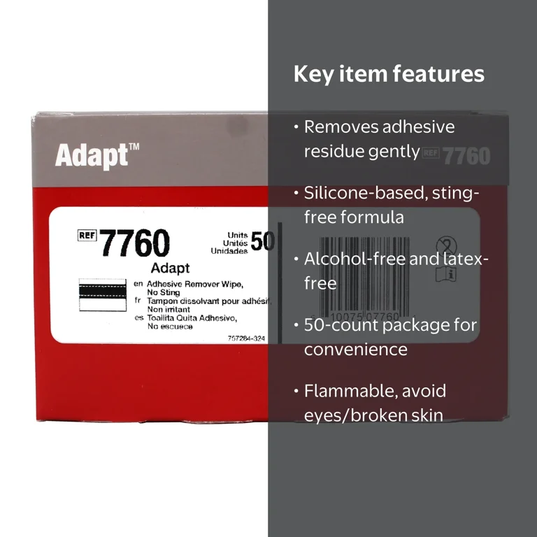 Hollister 7760 Medical Safe Adhesive Remover Wipes, 50ct - Walmart.com