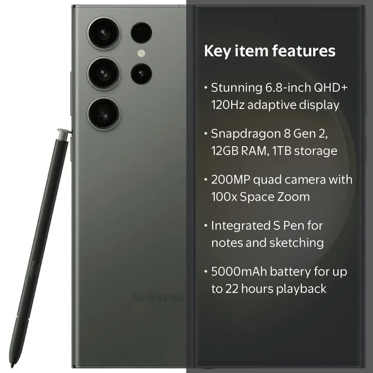 New Samsung Galaxy S23 Ultra Unlocked 1TB Green - Walmart.com