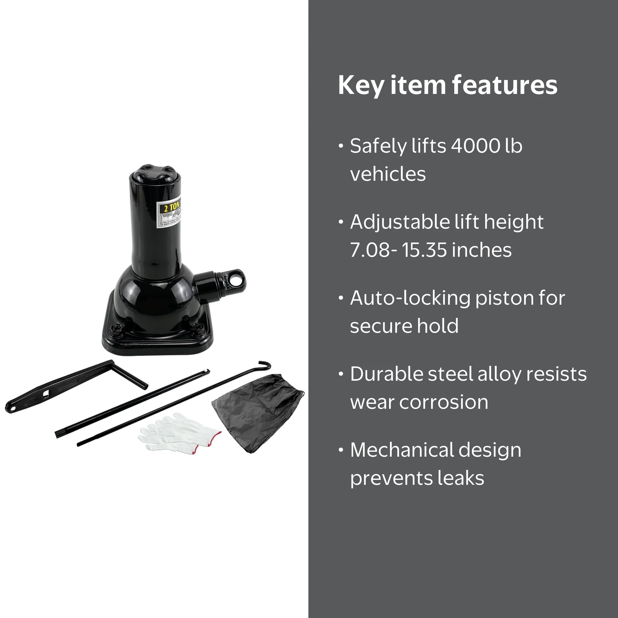 RYANSTAR RACING 4000 lb Heavy Duty Car Jack - Spiral Jack & Jack