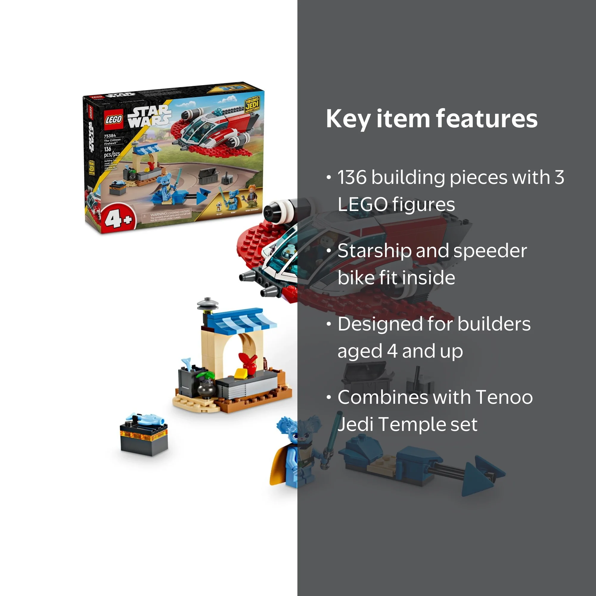LEGO Star Wars Young Jedi Adventures The Crimson Firehawk Starter
