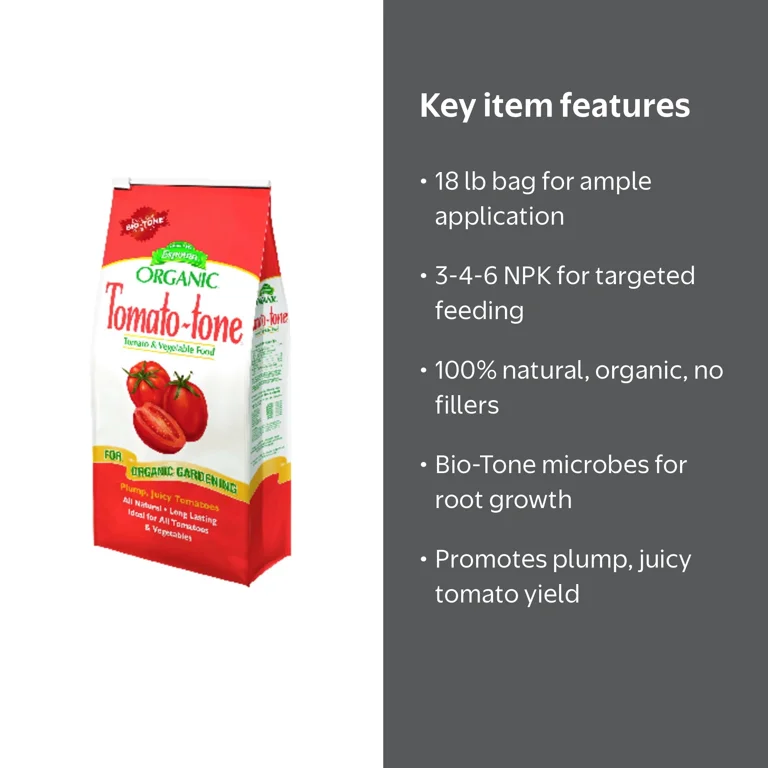 Espoma Organic Tomato-Tone Plant Fertilizer, Bloom Booster, Garden