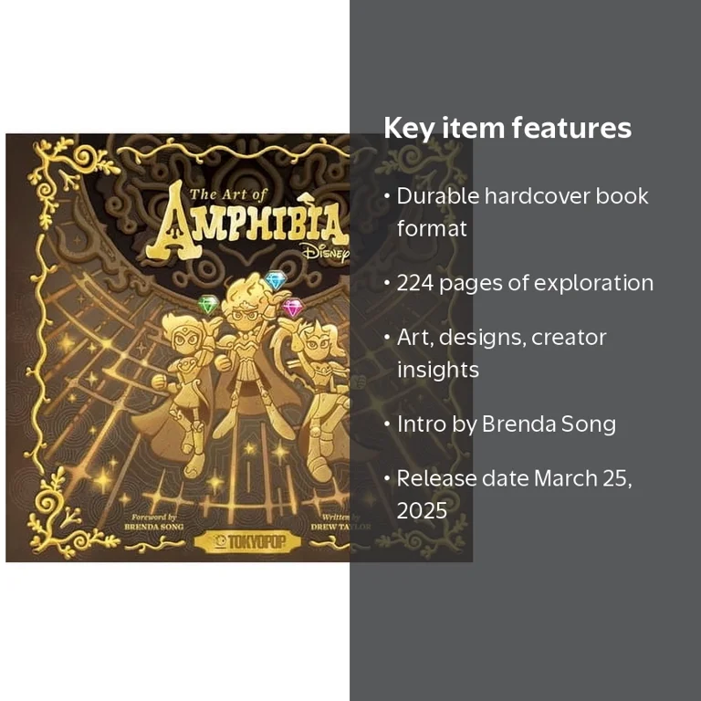 DISNEY　The Art of AMPHIBIA Disney, Hardcover Book, The Art of Amphibia, Behind-the-Scenes