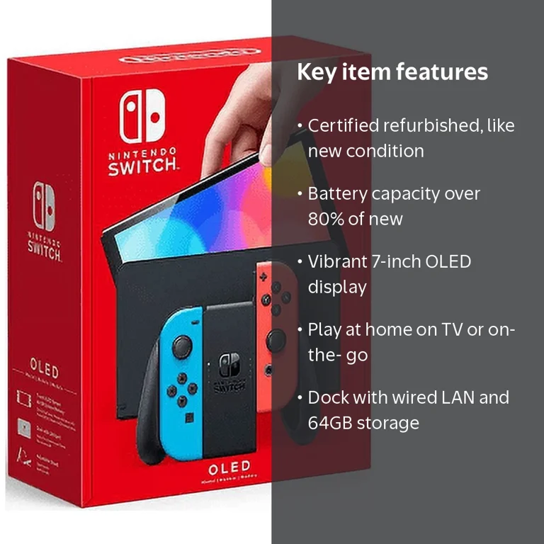 Nintendo, Nintendo Switch OLED, Blue, 7-inch OLED screen - Walmart.com