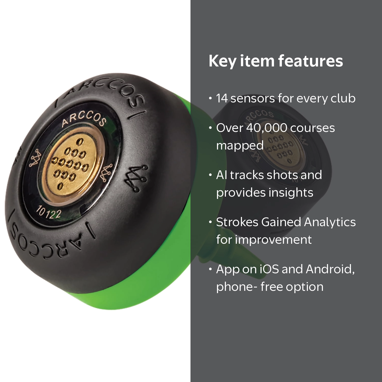 Arccos Golf, Golf Equipment, Green, Smart Sensors Gen3+ - Walmart.com
