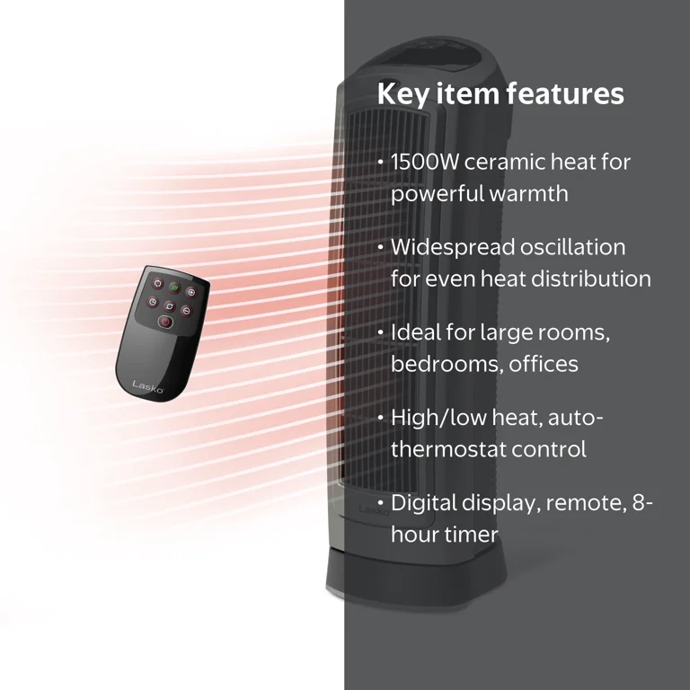 Lasko, Ceramic Tower Space Heater, 22