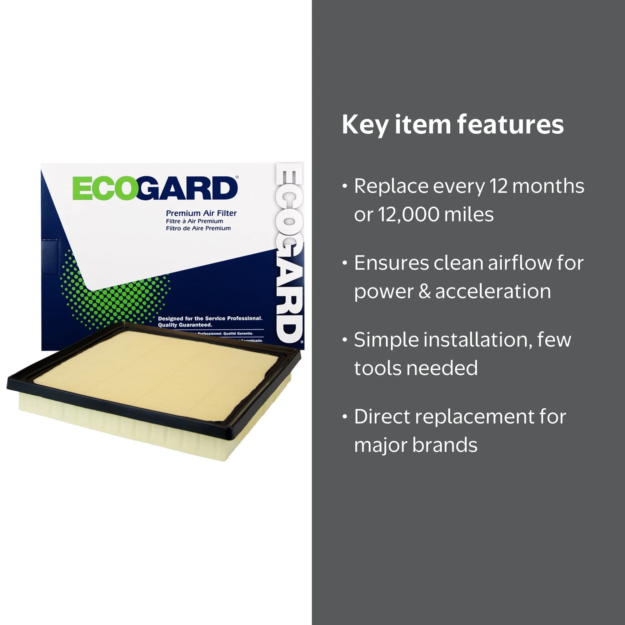 ECOGARD Engine Air Filter Fits 2019-2026 Subaru Forester