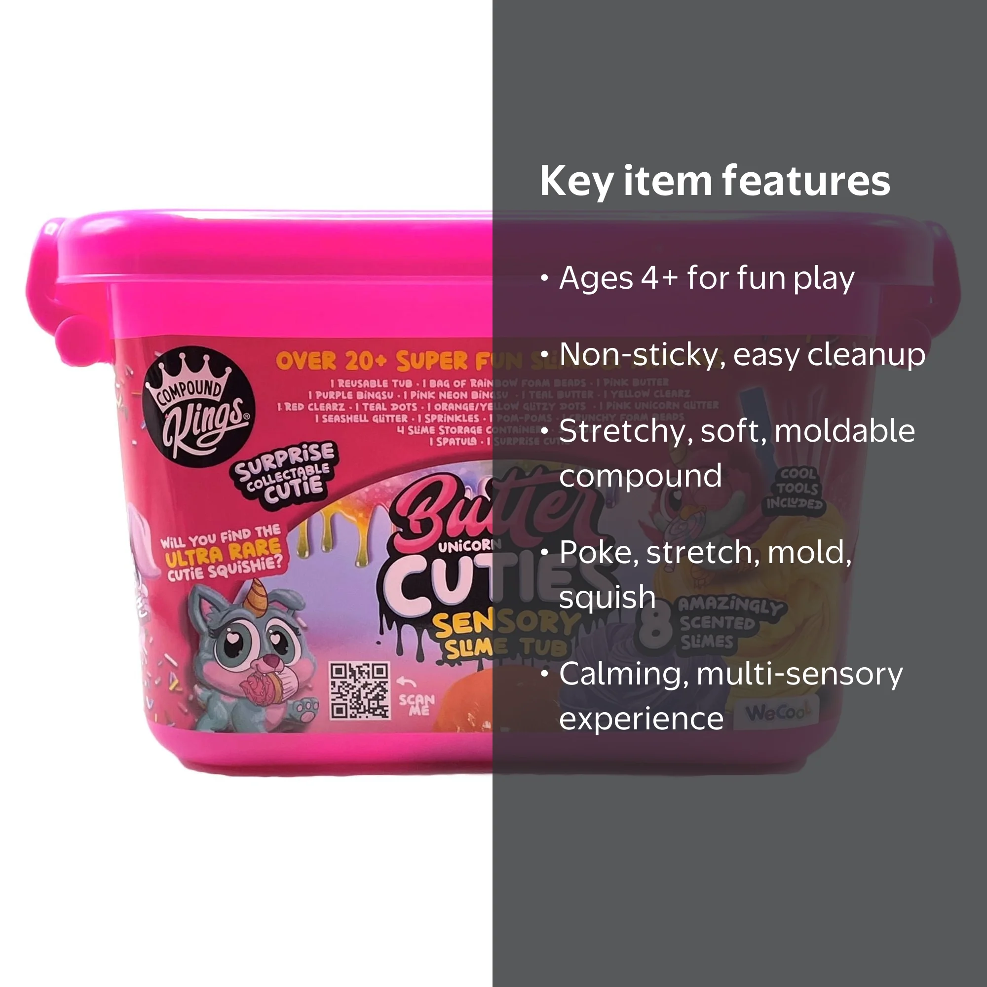 Compound Kings Butter Unicorn Explosion Sensory Slime Tub