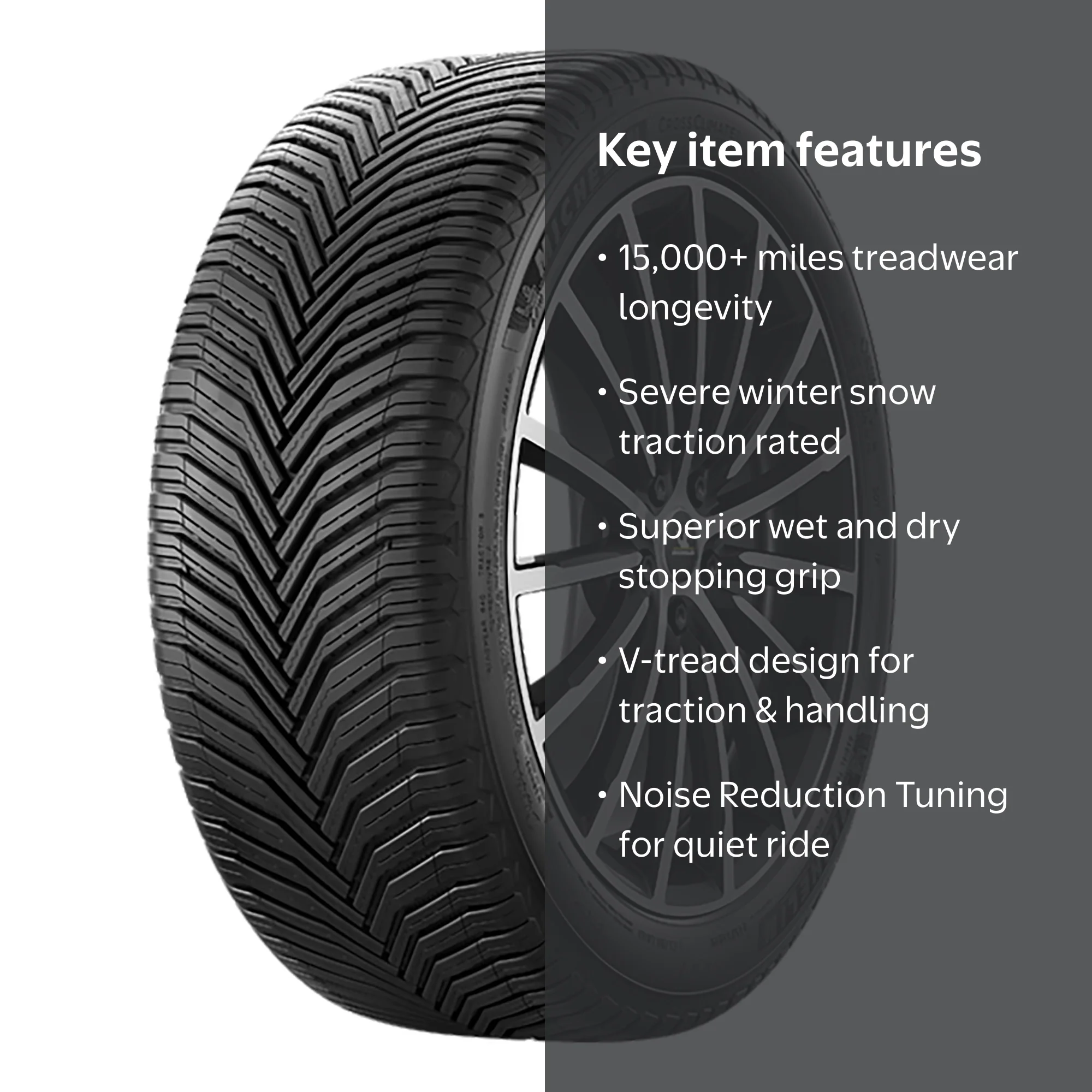 Michelin, All-Season Tire, 235/65R17 104H, 3-Peak Mountain