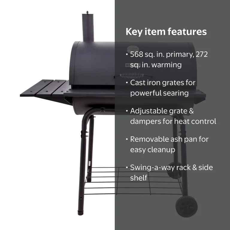 Char-Broil American Gourmet 840 sq in BBQ Charcoal Barrel Grill