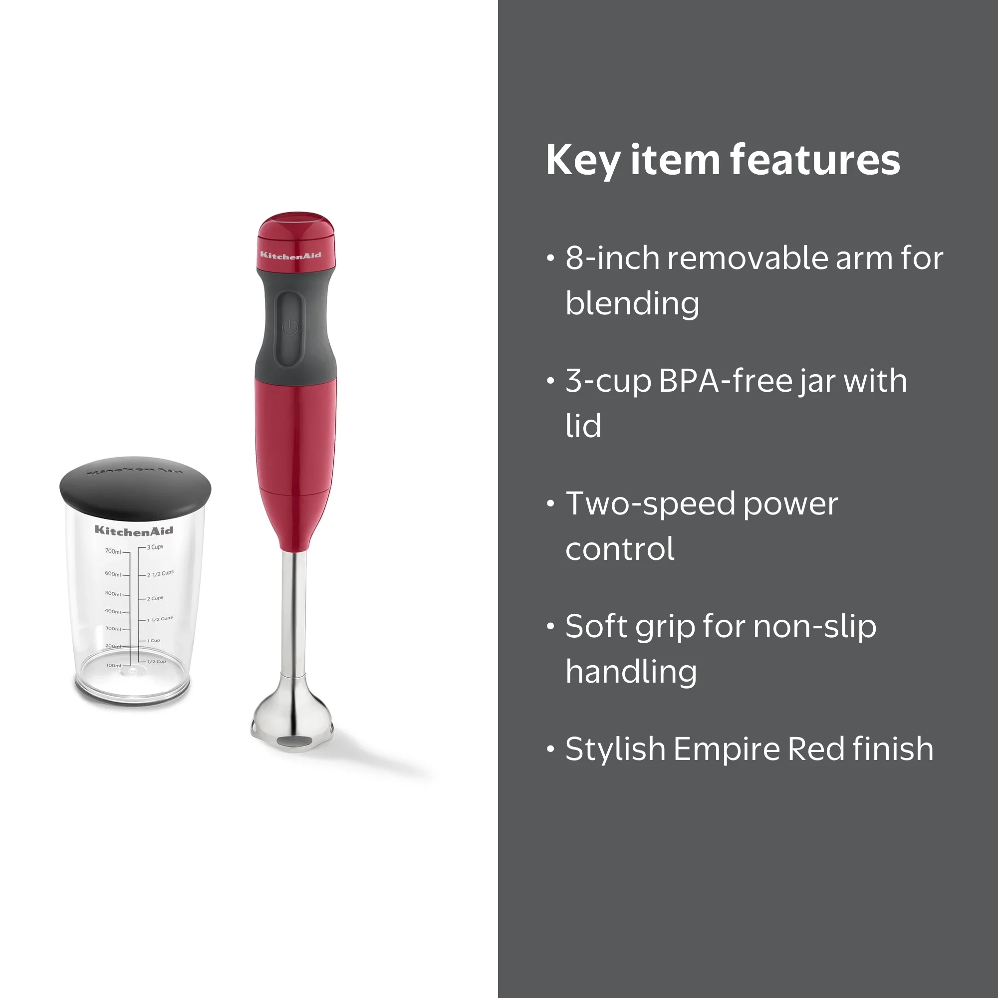 KitchenAid 2-Speed Hand Blender, Empire Red, KHB1231ER - Walmart.com