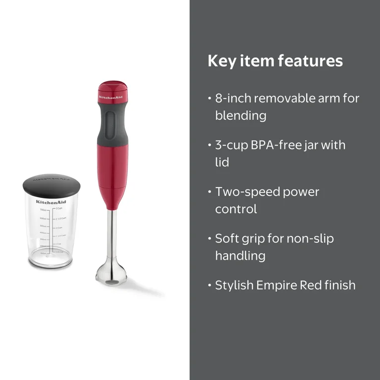 KitchenAid 2-Speed Hand Blender, Empire Red, KHB1231ER - Walmart.com