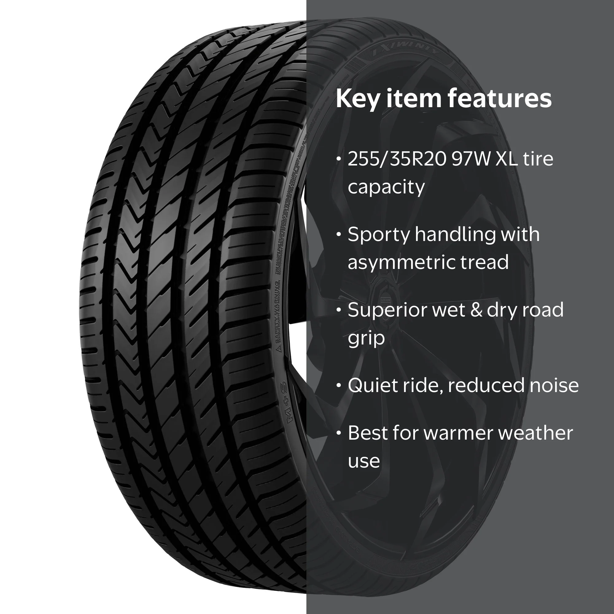 Lexani LX-Twenty Performance Passenger Tire, 255/35ZR20 97W XL