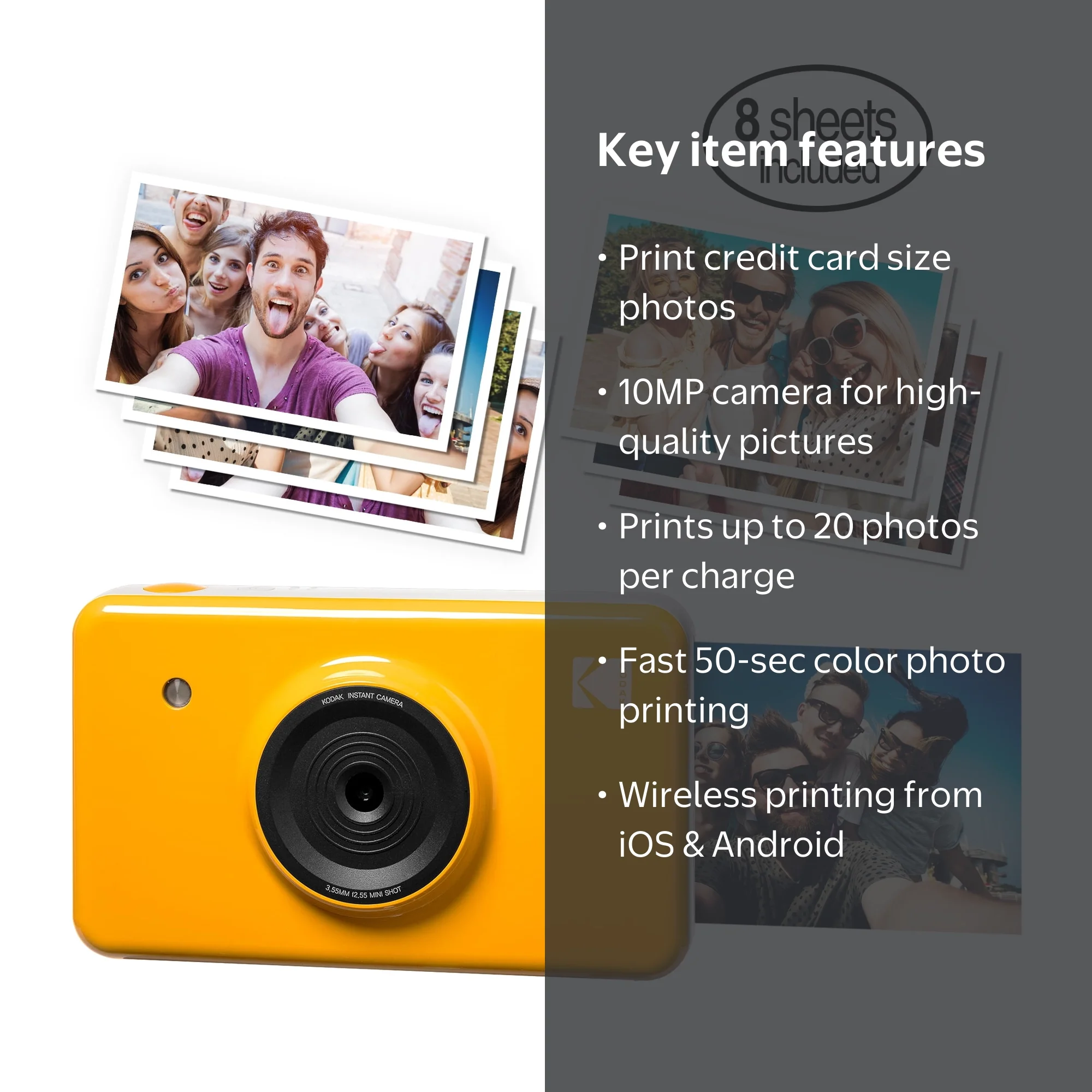 Free Shipping! Kodak Mini Shot Digital Instant Camera & Photo
