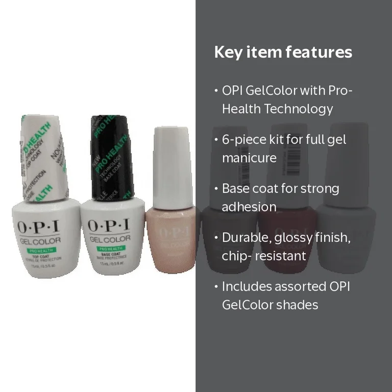OPI Pro-Health Gel Nail Polish Trial Kit, 6 Pc Manicure Set with