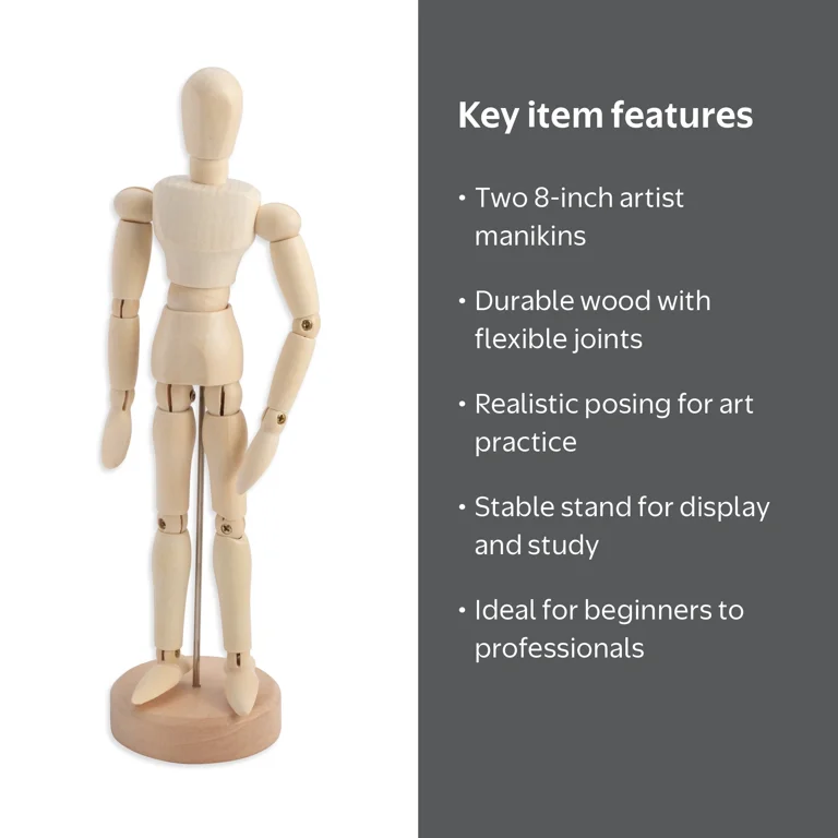 2 pack) (2 pack) Royal & Langnickel Essentials 8 inch Wood Human