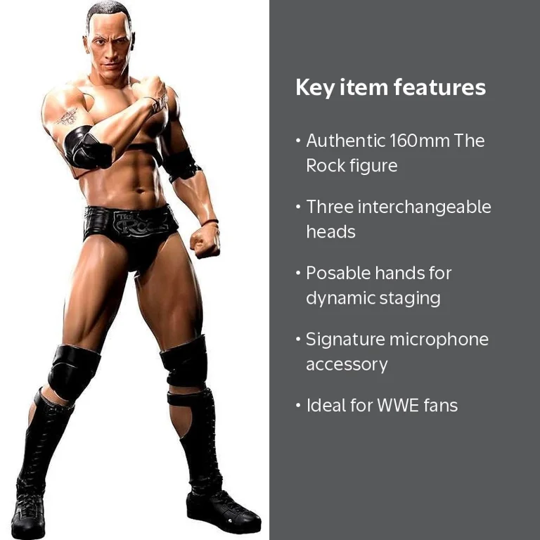 S.H.Figuarts WWE Wrestling The Rock Action Figures - Walmart.com