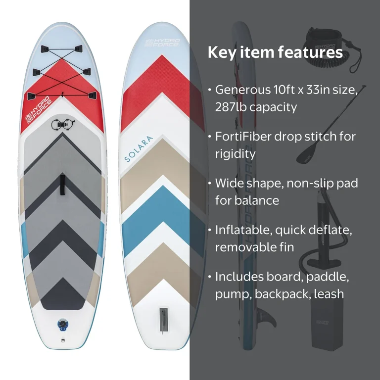 Hydro Force Solara Inflatable Stand-Up Paddleboard Set 10