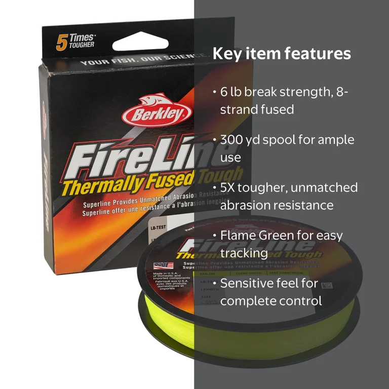 fireline braided fishing line Berkley - Smoke / 6lb and even more sensitive than previous versions Berkley FireLine - Smoke /