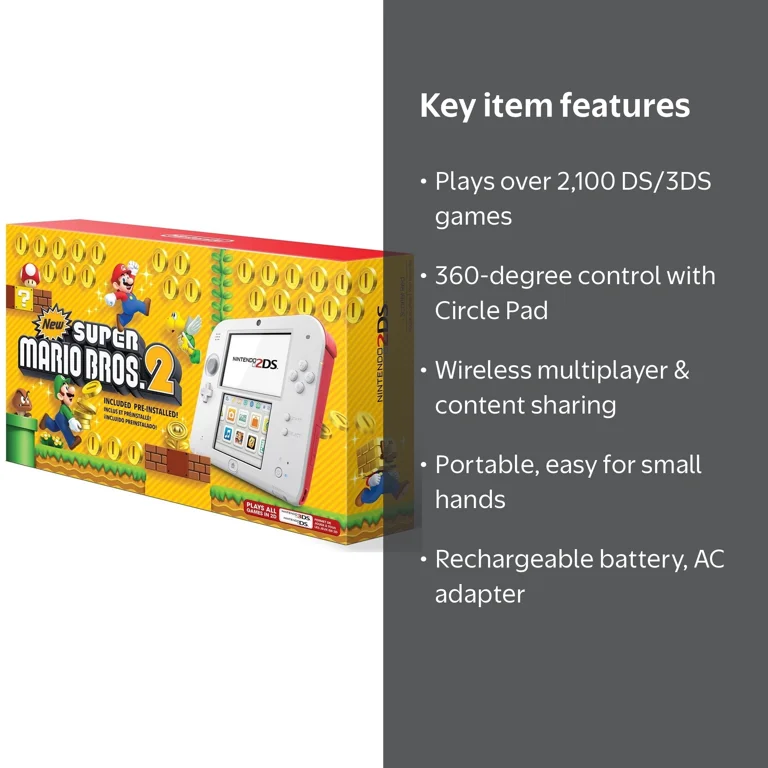 Nintendo 2DS New Super Mario Bros. 2 Bundle - Walmart.com