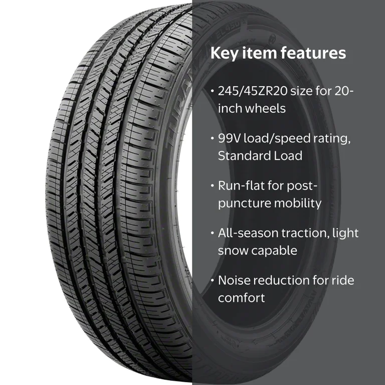 Bridgestone Turanza EL450 RFT All Season 245/45ZR20 99V Passenger