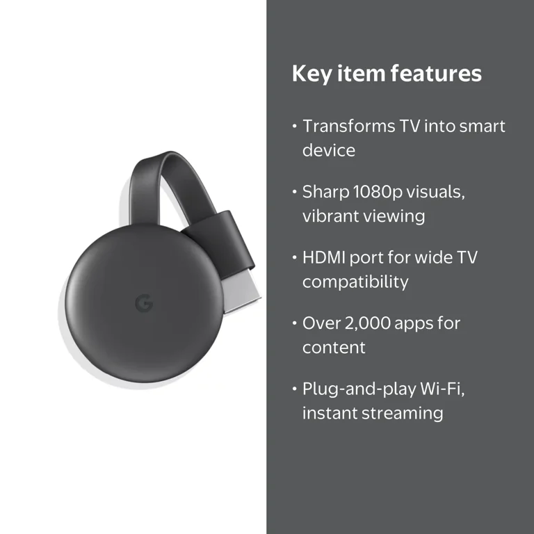 Google Chromecast Ultra Streaming Adapter with 4K Ultra HD Support