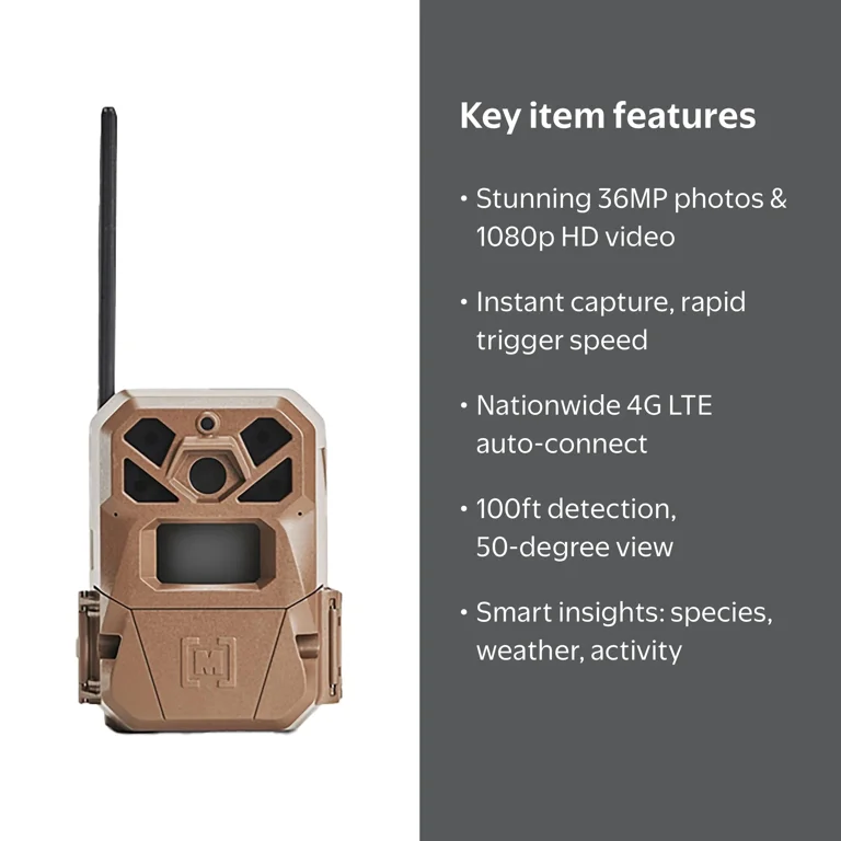 Moultrie, Cellular Trail Camera, Edge 2 36MP 4G LTE, Auto Connect