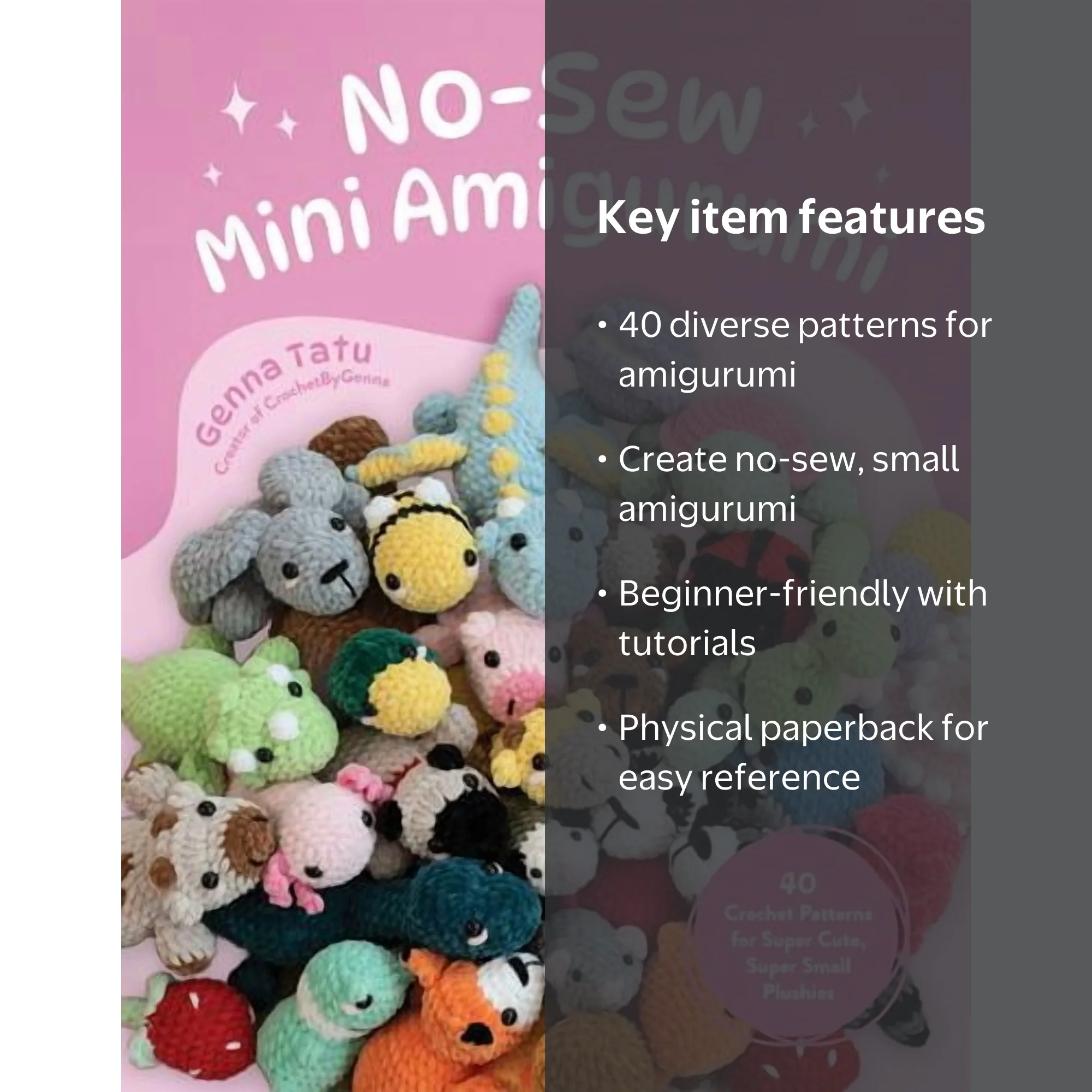 No-Sew Mini Amigurumi, Crochet Patterns, 40, Super Cute Tiny