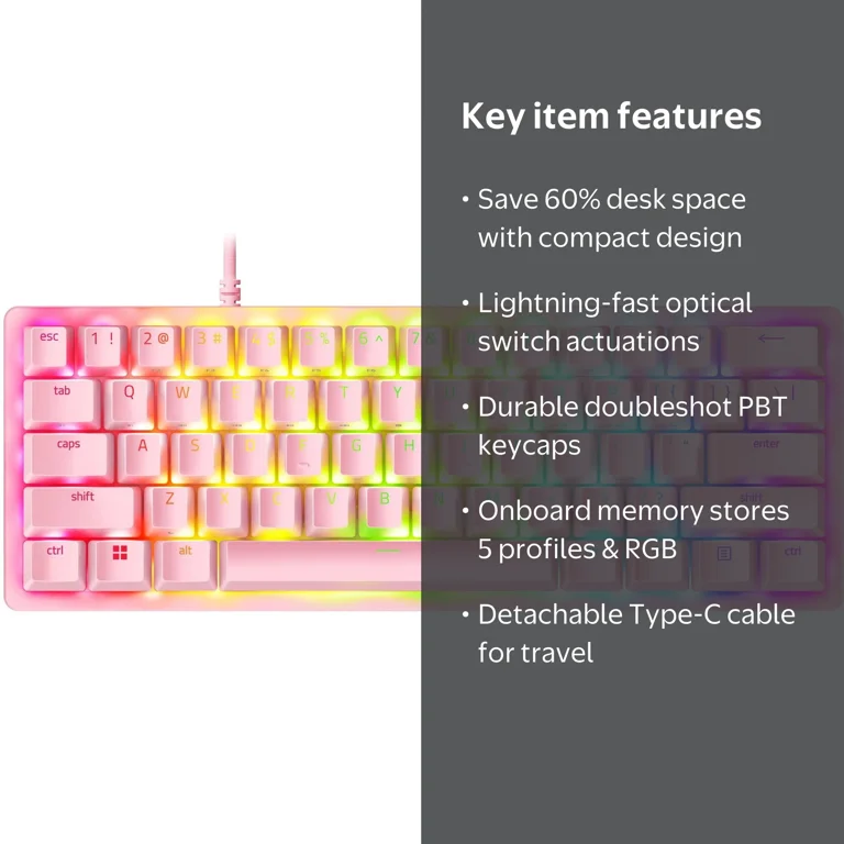 Razer Huntsman Mini 60% Optical Gaming Keyboard, Clicky Switch