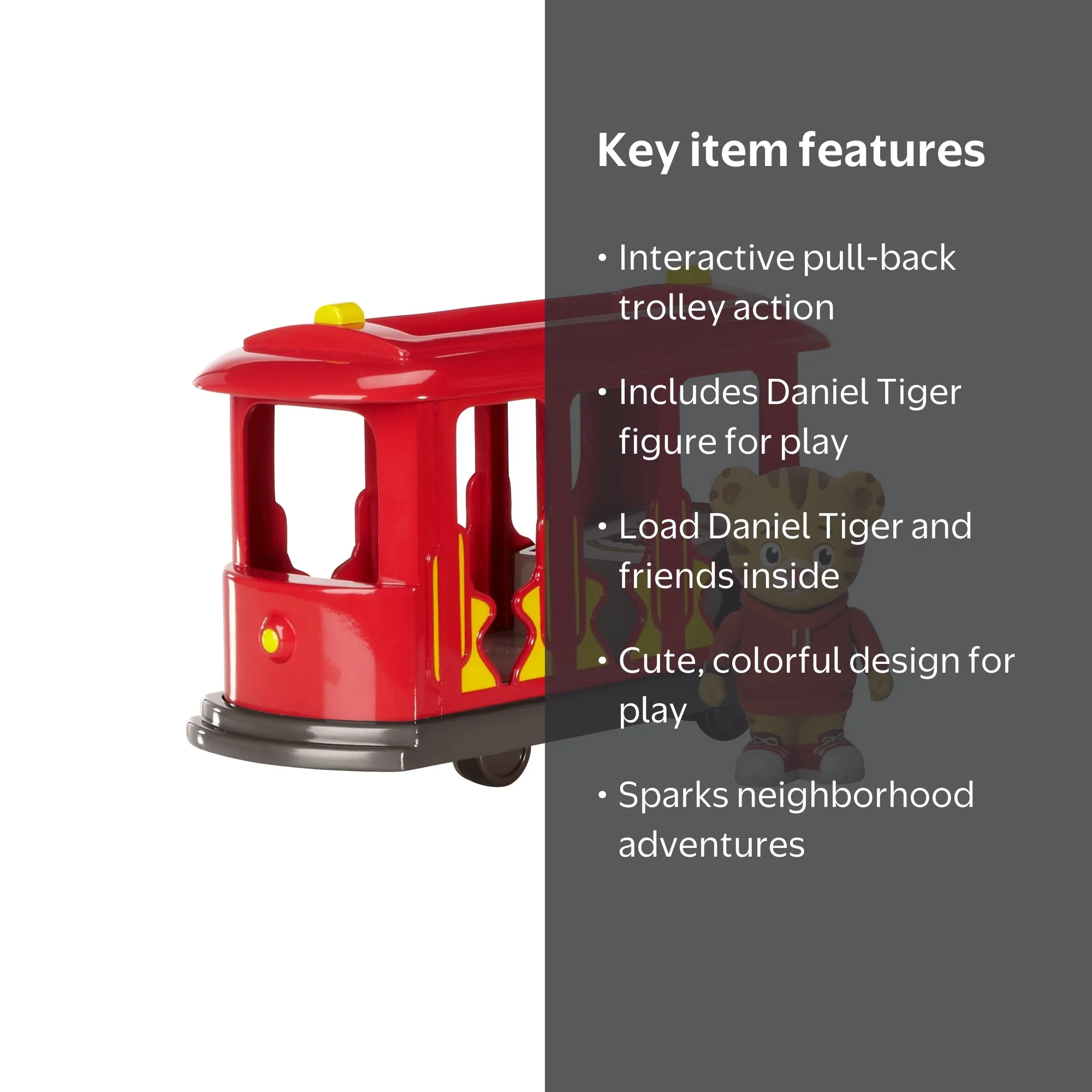 Daniel Tiger's Neighborhood Trolley Toy Playset with Character