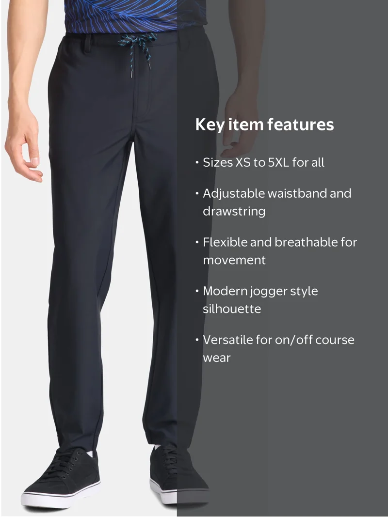 Birdie Bound Jogger Style Pull On Golf Pant, Men's Sizes XS-5XL