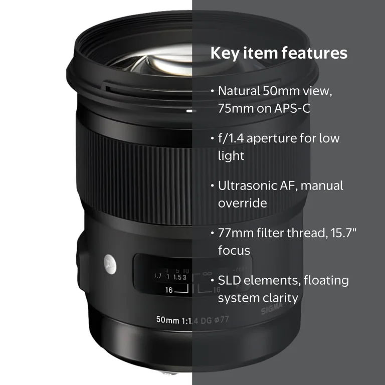 Sigma 50mm F1.4 Art DG HSM EF Lens for Canon - Walmart.com