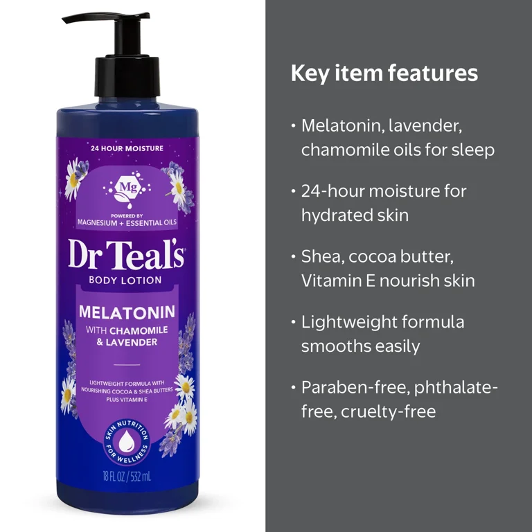 Dr Teal's Sleep Body Lotion with Melatonin, Lavender and Chamomile