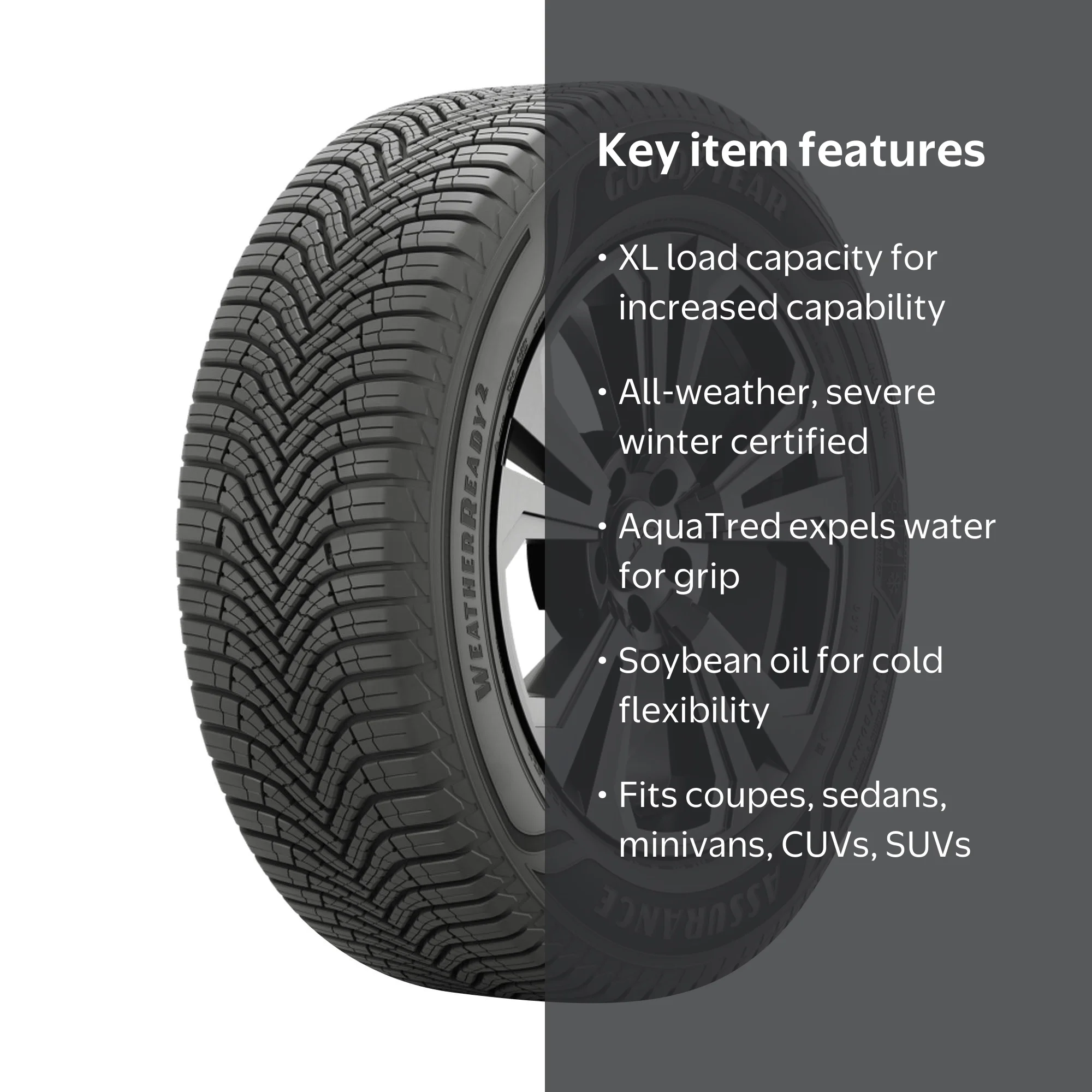Goodyear, Passenger Tire, WeatherReady 2, 205/55R17, XL - Walmart.com