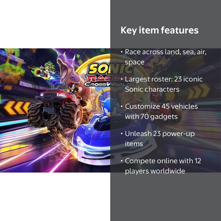 Sonic Racing: CrossWorlds - Nintendo Switch [Digital] - Walmart.com