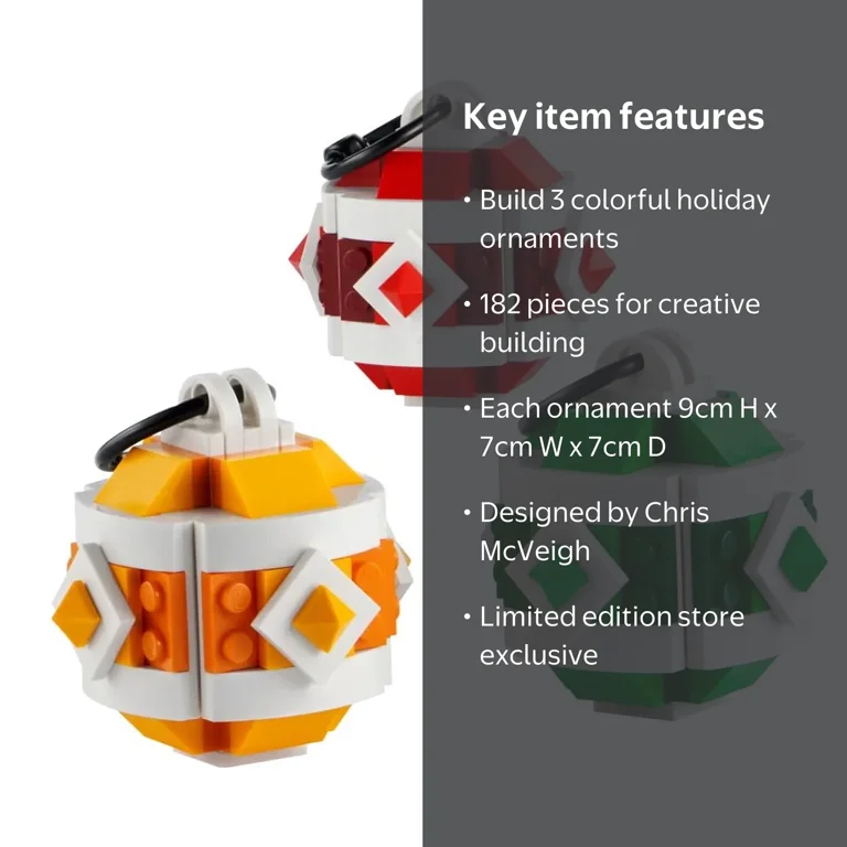 LEGO 40604 Holiday Themed Christmas Decor Set, Winter Seasonal