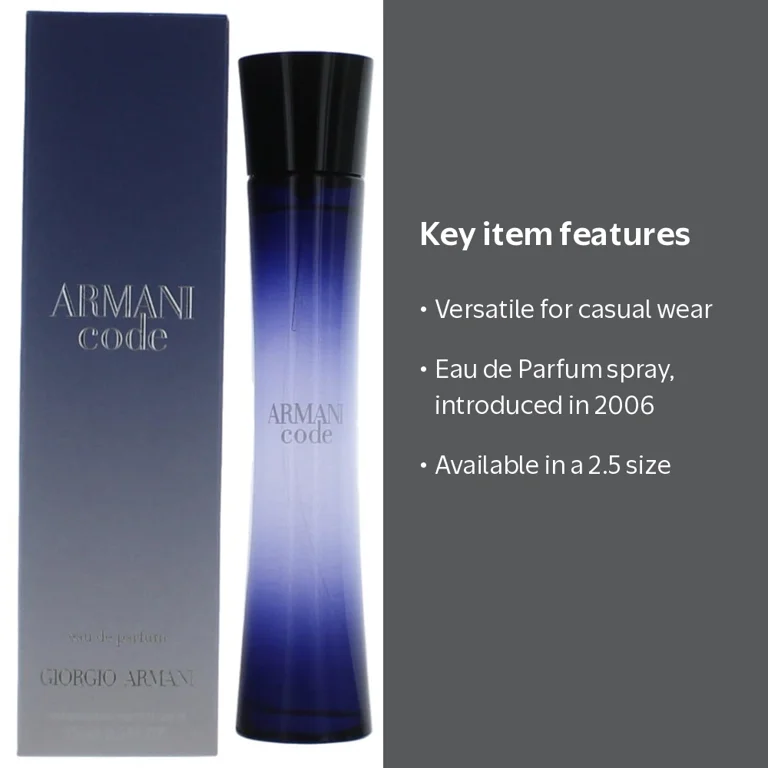 Giorgio Armani, Armani Code Women, 2.5 oz, Spicy Citrus Scent