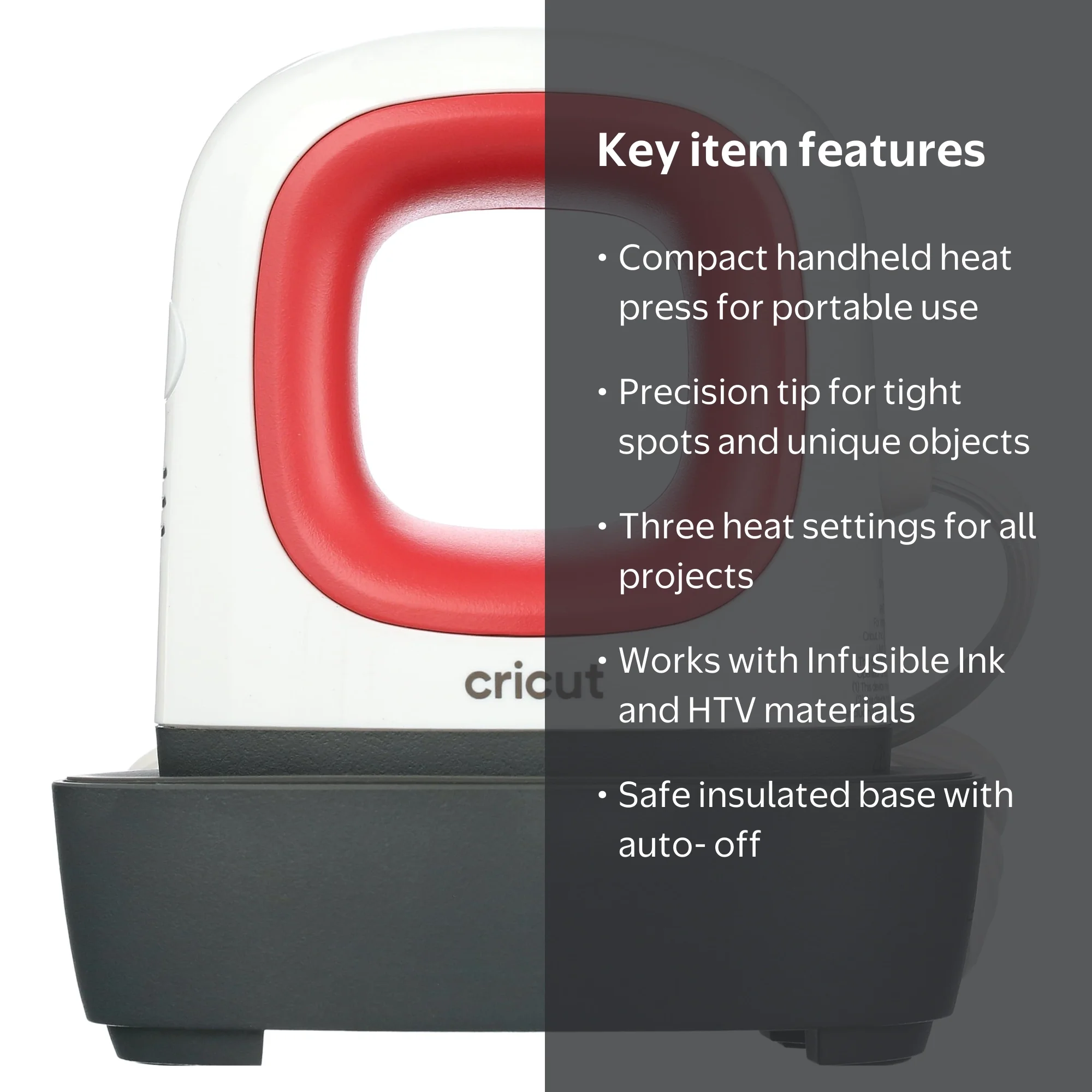 Cricut EasyPress Mini, Raspberry, Compact Handheld Heat Press