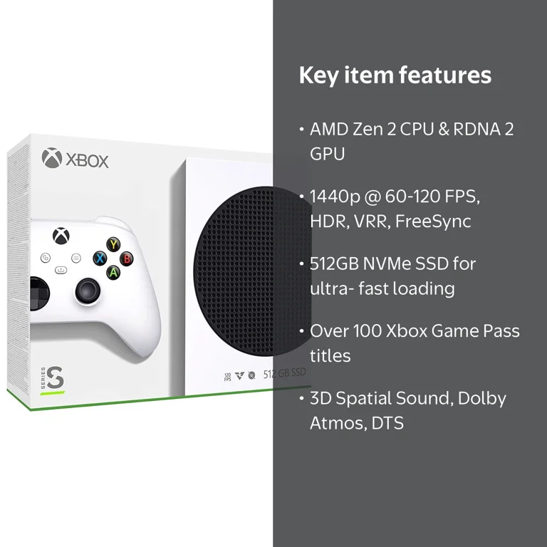 Microsoft Xbox Series S 512GB Console Region Free with Next-Gen