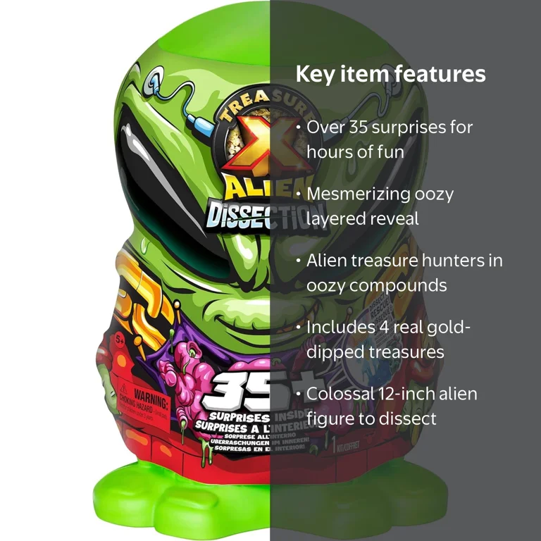 Treasure X Mega Alien Dissection Playset includes 35+ surprises