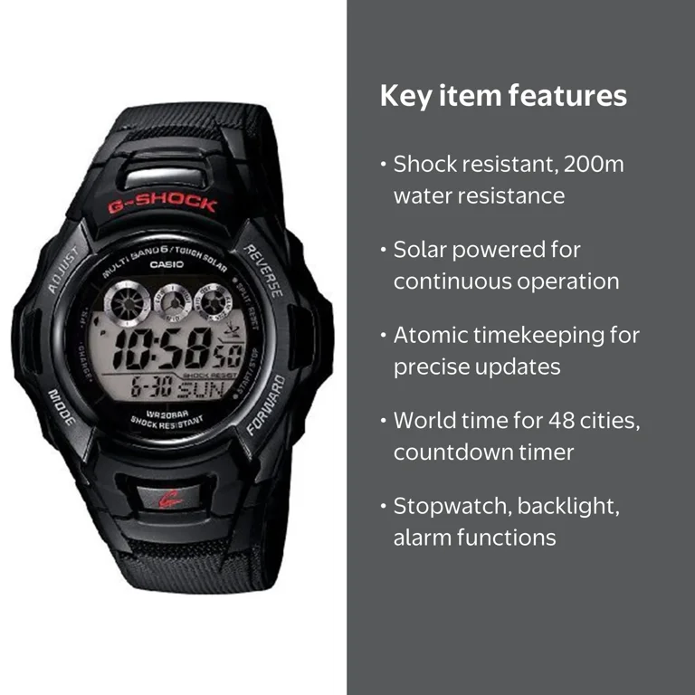 Casio G-SHOCK MB-6 TOUGH-SOLAR BLACK RESIN BLACK IP CASE - Walmart.com