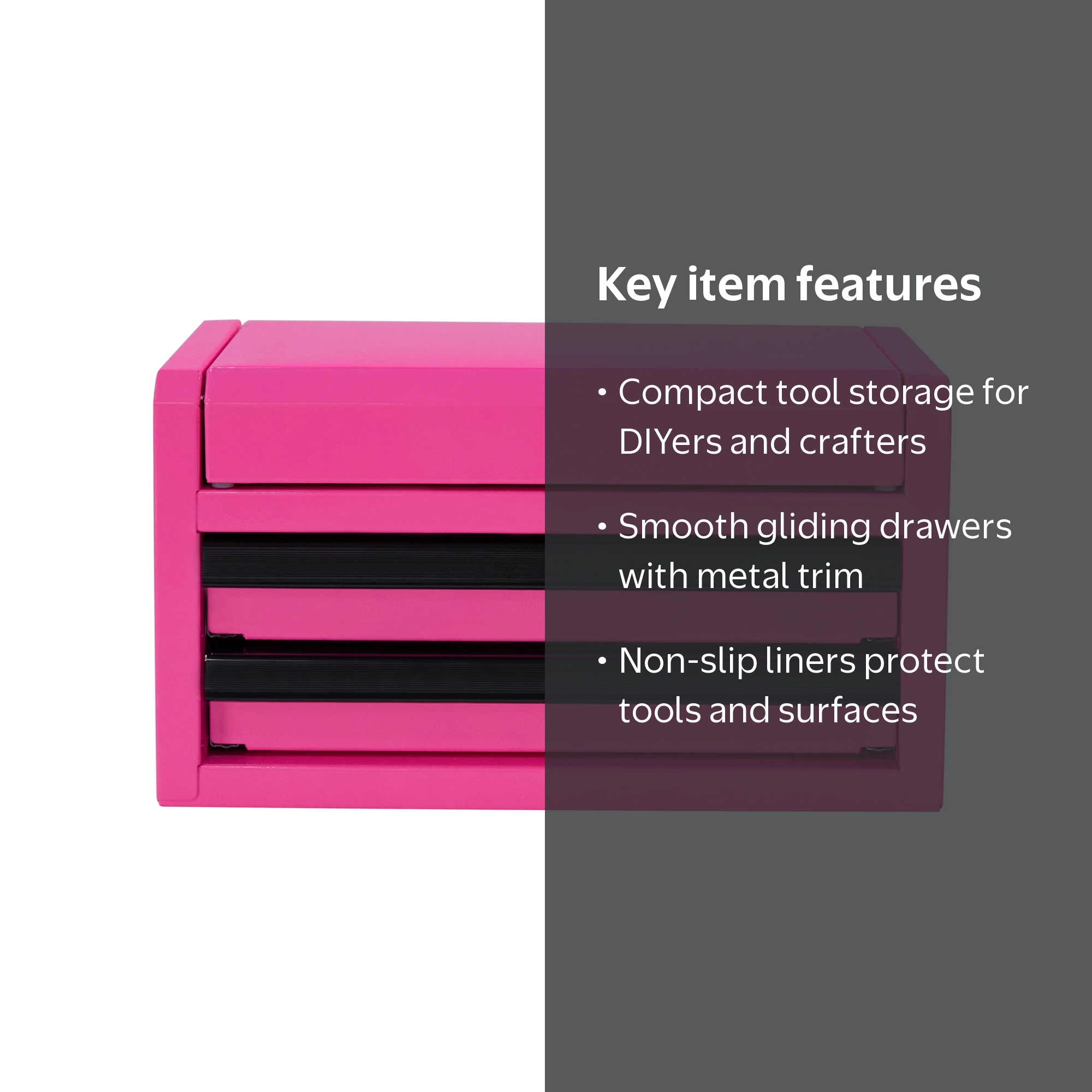 Hyper Tough Mini 10-inch 2-Drawer Steel Toolbox – Pink - Walmart.com