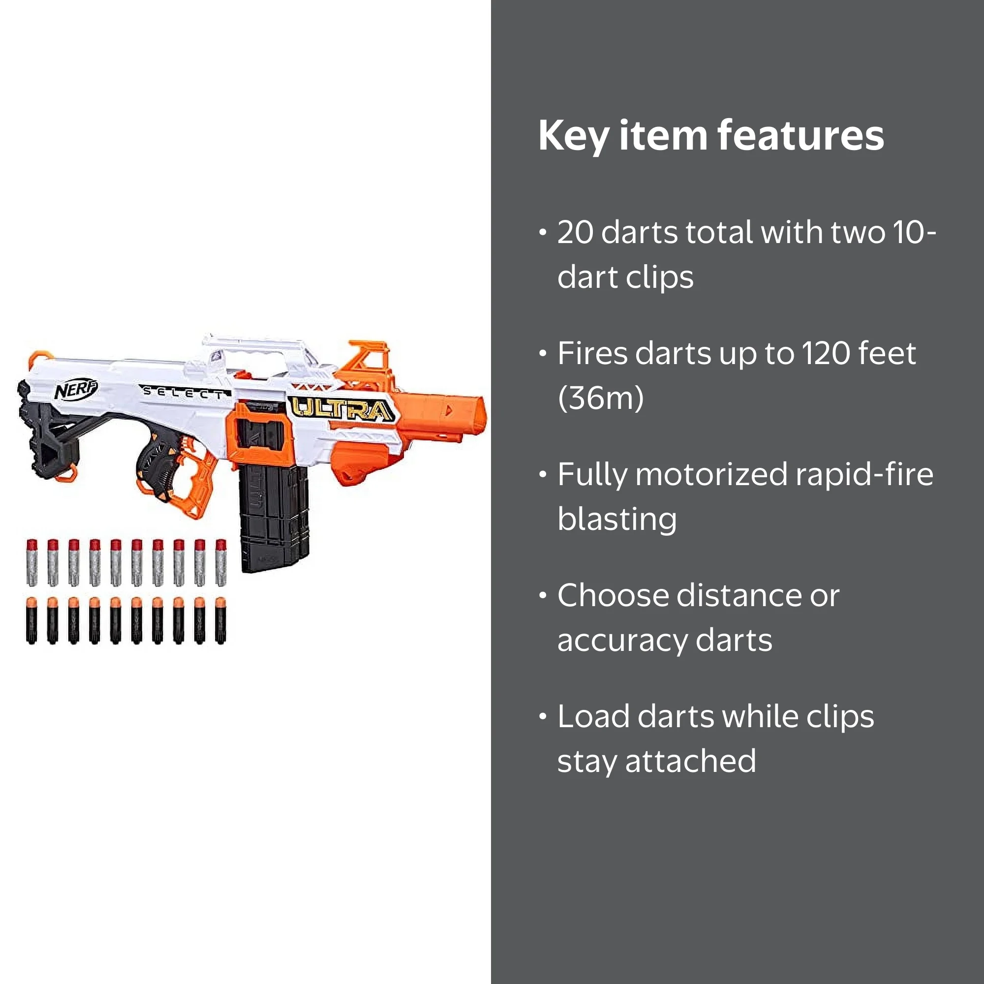 NERF Ultra Select Electric Double Blaster, Fully Motorized, Fire